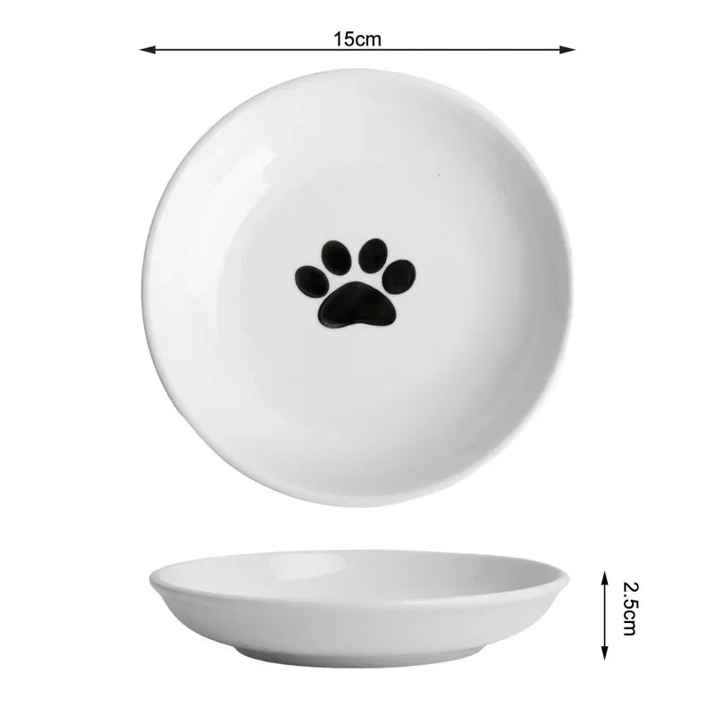 Bol en Céramique sur Support en Métal - Mangeoire Surélévée pour Chats et Chiots 🐾