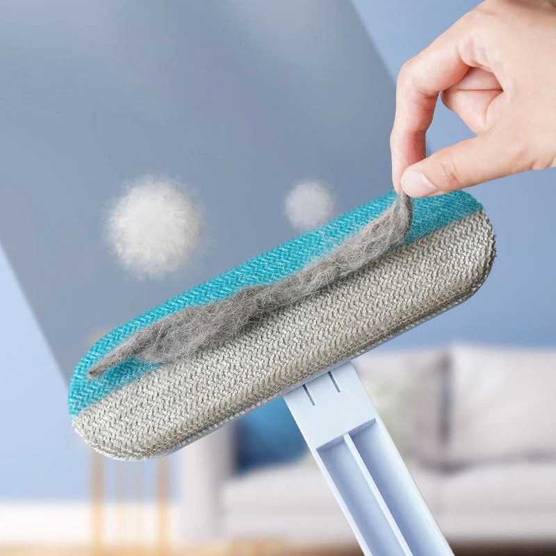 Brosse d'épilation 3 en 1 pour animaux de compagnie, brosse de nettoyage de vitres à Long manche, outil de nettoyage de fourrure d'animaux, brosse manuelle pour enlever les poils de chat et de chien