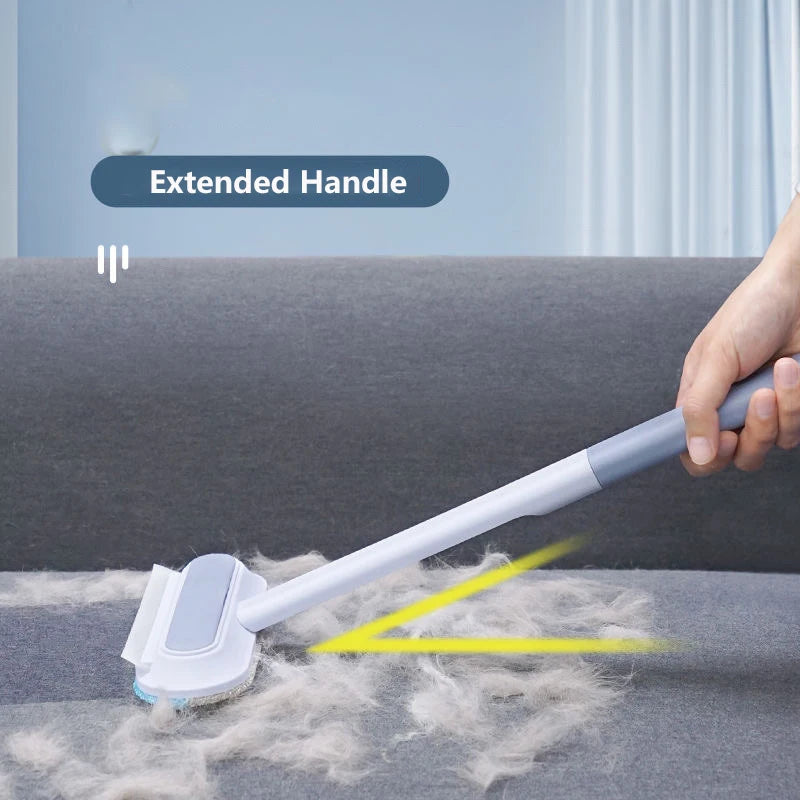 Brosse d'épilation 3 en 1 pour animaux de compagnie, brosse de nettoyage de vitres à Long manche, outil de nettoyage de fourrure d'animaux, brosse manuelle pour enlever les poils de chat et de chien