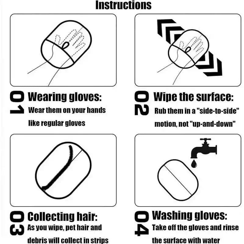 🐾 Gants Anti-Poils Réutilisables – Toilettage Facile pour Chiens & Chats