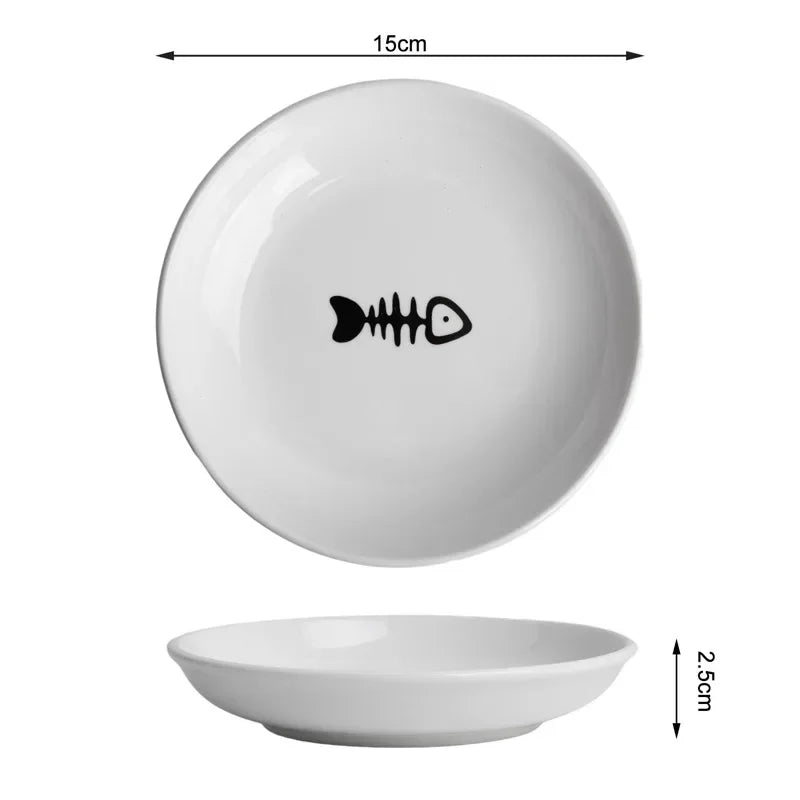 Bol en Céramique sur Support en Métal - Mangeoire Surélévée pour Chats et Chiots 🐾