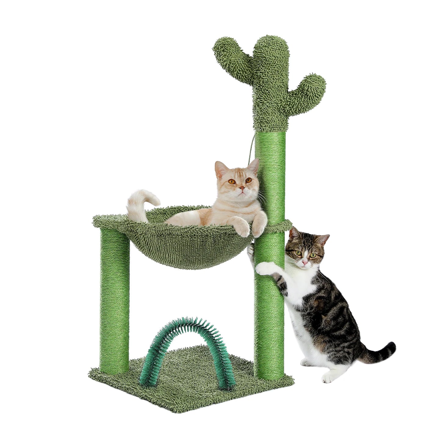 Cactus Cat Tree 33 Inch - Cat Tower with Sisal Scratching Posts and Cozy Hammock 🐾