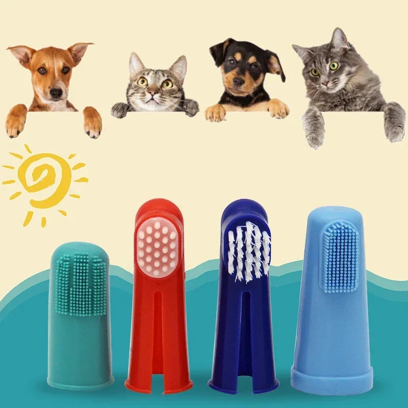 1/3 Pcs Brosse à Dents Super Douce pour Animaux de Compagnie